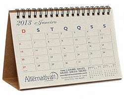 Calendário de mesa com espiral Calendário de mesa com espiral