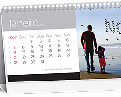 Calendário de mesa com espiral Calendário de mesa com espiral