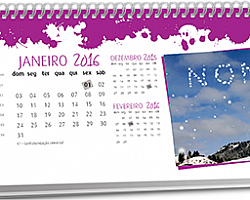 Calendário de mesa com espiral Calendário de mesa com espiral