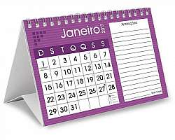 Calendário de mesa com espiral Calendário de mesa com espiral