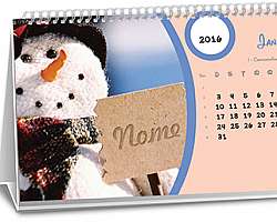 Calendário de mesa personalizado com fotos para imprimir