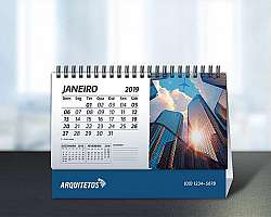 Calendário de mesa com espiral Calendário de mesa com espiral