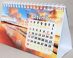 Calendário de mesa com espiral Calendário de mesa com espiral